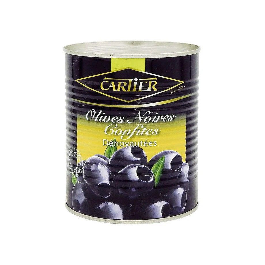 Cartier Olives Noires Confites Denoyautees 850ml