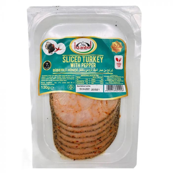 Istanbul Sliced Turkey With Pepper 130g